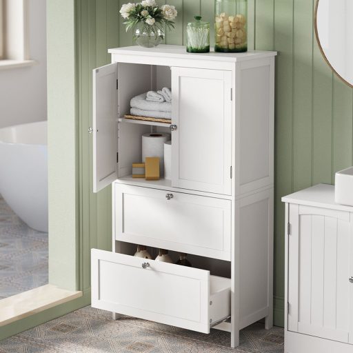 Szafka z 2 drzwiami i 2 szufladami 60x30x110 cm