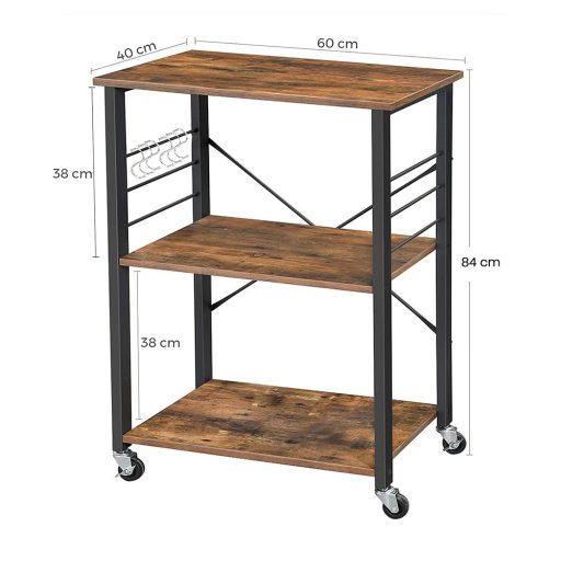 Wózek kuchenny na kółkach, 60x40x84 cm