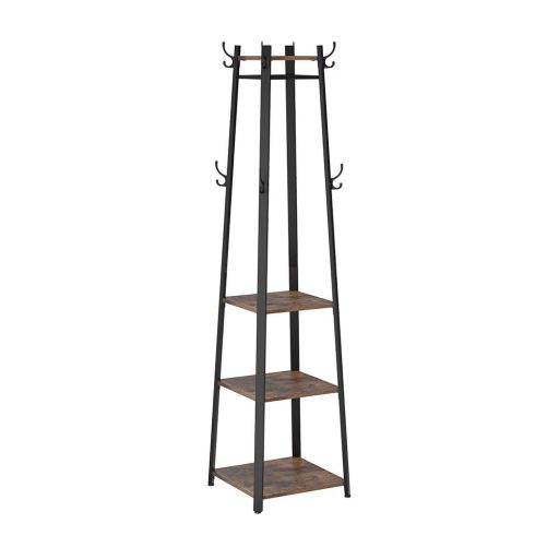 Wieszak stojący z półkami 43×43×180 cm
