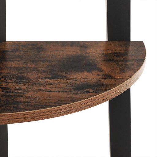 Półka narożna, czarna 37,2x37,2x159 cm