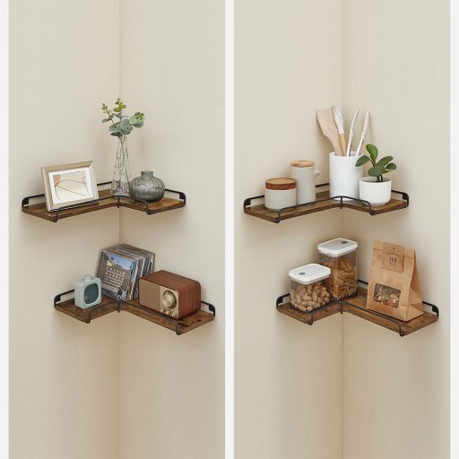 Półka narożna w kształcie litery L, zestaw 2 sztuki