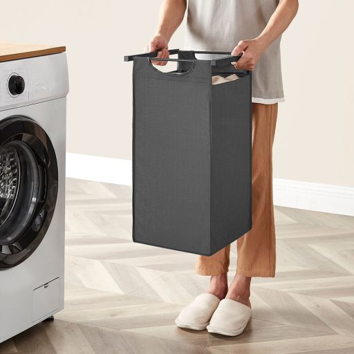 Kosz na pranie z 3 przegrodami, ciemnoszary