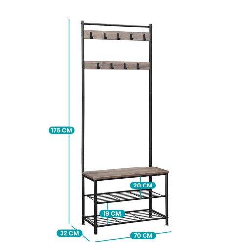 Ściana do przedpokoju z wieszakiem na ubrania