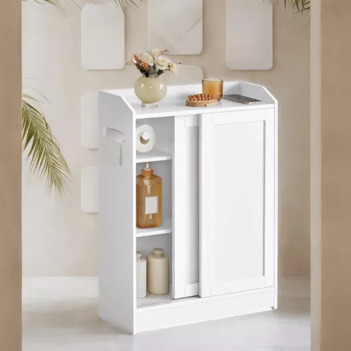 Szafka łazienkowa z drzwiami przesuwnymi