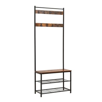 Ściana do przedpokoju, brązowa, 32 × 70 × 175 cm