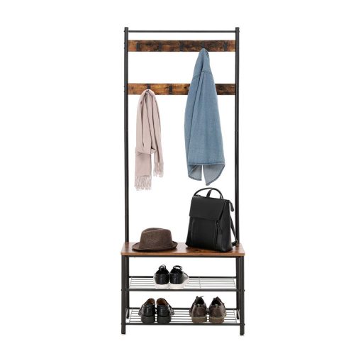 Ściana do przedpokoju, brązowa, 32 × 70 × 175 cm