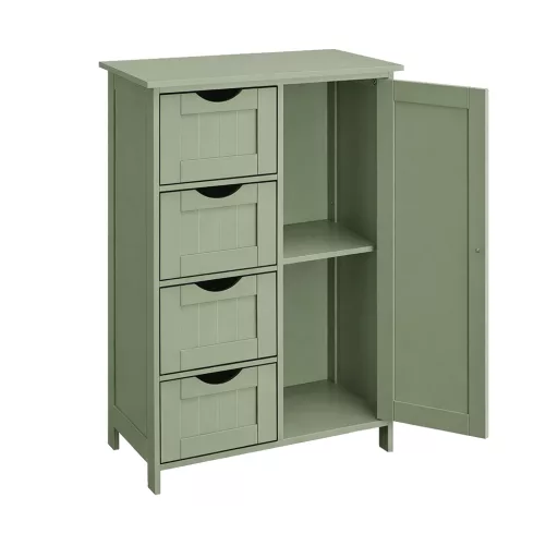 Szürke-zöld Fiókos Szekrény 55x30x82.2cm