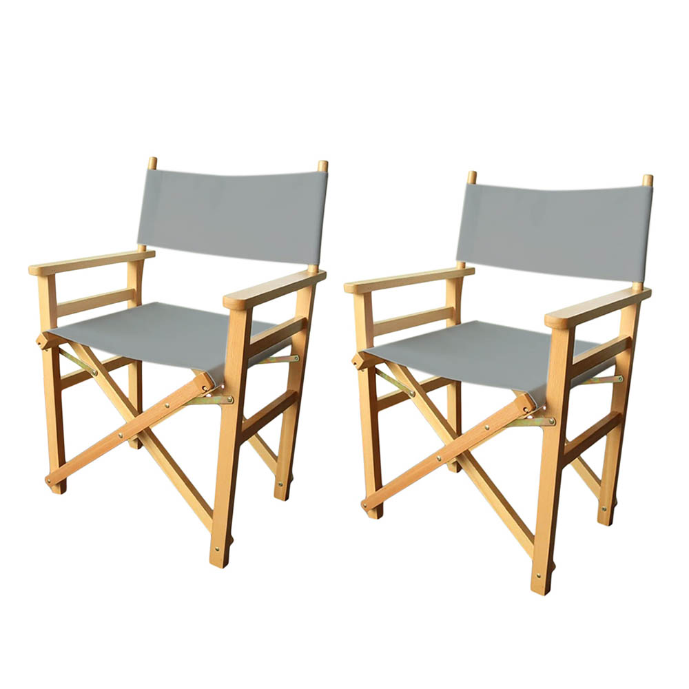 Krzesło Reżyserskie, 2 Szt, W Kilku Kolorach-szare