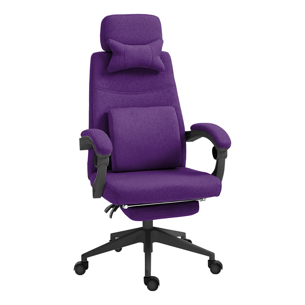 Krzesło biurowe obrotowe z zagłówkiem fioletowy