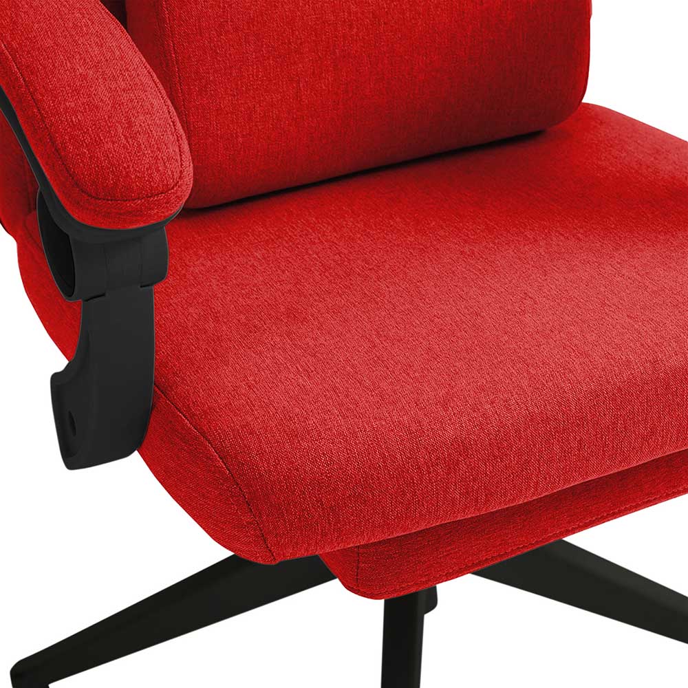 Krzesło Biurowe Obrotowe Z Zagłówkiem Czerwony
