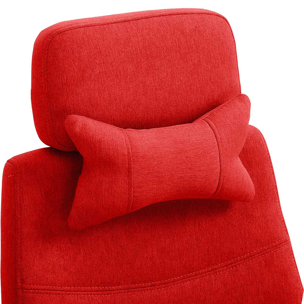 Krzesło Biurowe Obrotowe Z Zagłówkiem Czerwony