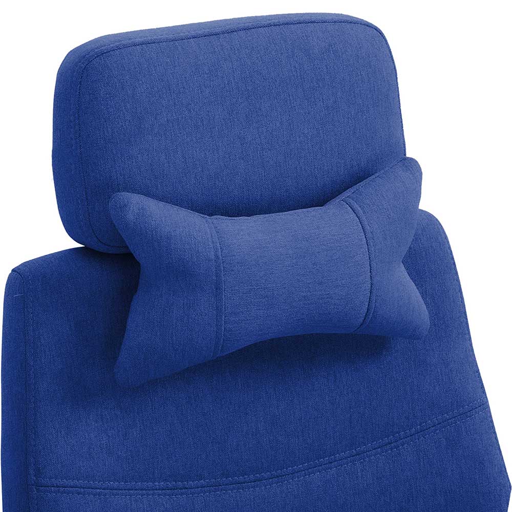 Krzesło Biurowe Obrotowe Z Zagłówkiem Ciemnoniebieski