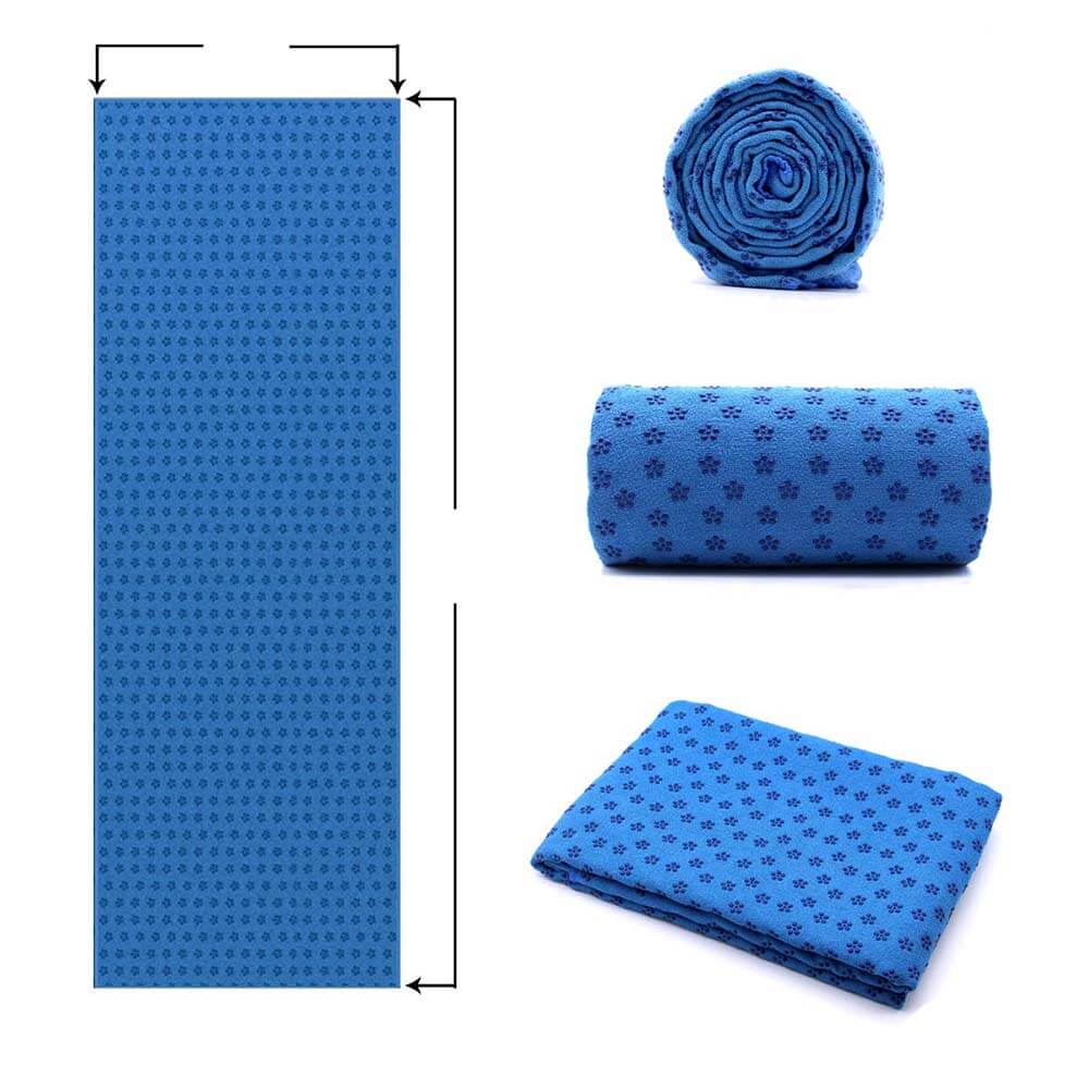 Antypoślizgowy Ręcznik Do Jogi Z Torbą W Prezencie-niebieski
