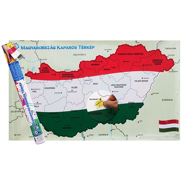 Mapa Węgier Do Zdrapywania