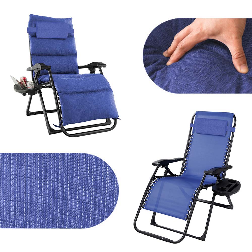 Krzesło Tapicerowane Zerowej Grawitacji-niebieskie