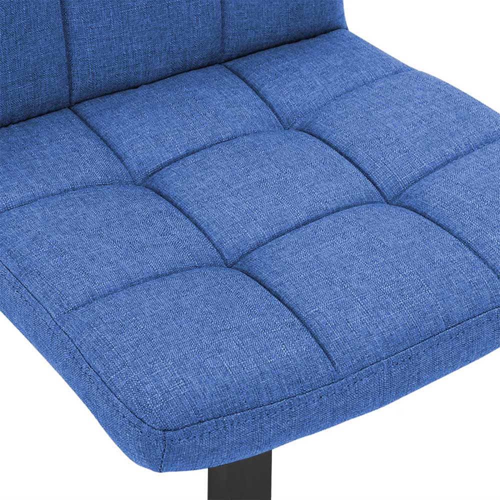 2 Krzesła Barowe Z Siedziskiem Z Tkaniny W Kilku Kolorach-niebieskie
