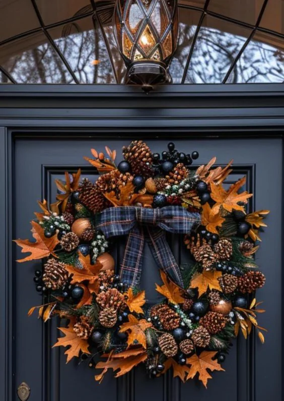 Naturalne elementy jesiennego wieńca